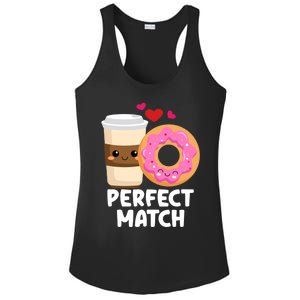 Perfect Match Valentines Day Coffee Donut Love Funny Pajama Gift Ladies PosiCharge Competitor Racerback Tank