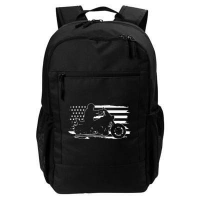 Patriotic Motorcycle Vintage American US Flag Biker Backpack