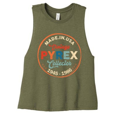 Pyrex Mark Vintage Collector Made In USA Women's Racerback Cropped Tank