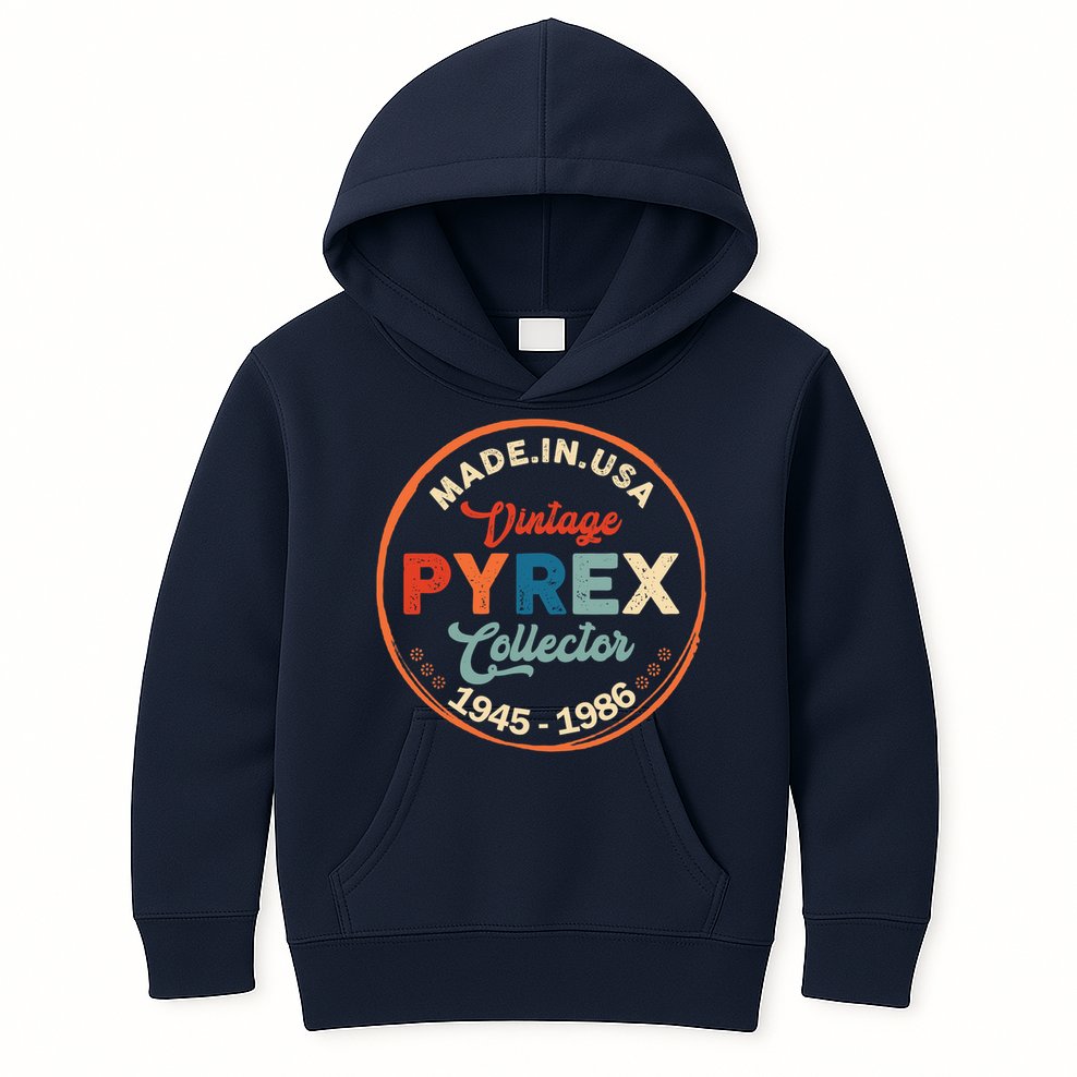 Pyrex Mark Vintage Collector Made In USA Kids Hoodie