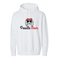 Poodle Mom Vintage Funny Cute Dog Poodle Mama Garment-Dyed Fleece Hoodie