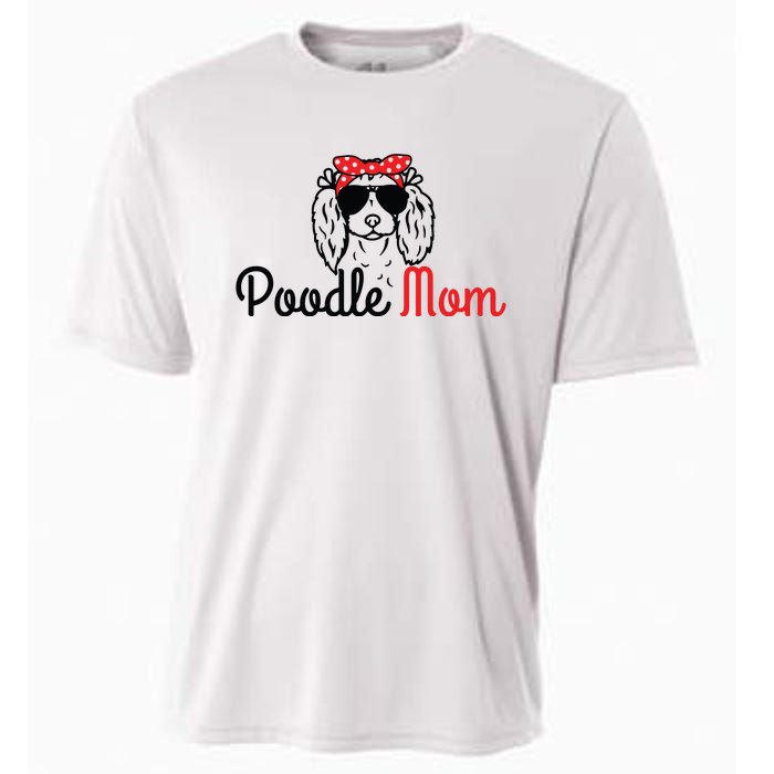 Poodle Mom Vintage Funny Cute Dog Poodle Mama Cooling Performance Crew T-Shirt