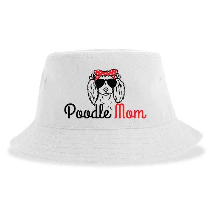 Poodle Mom Vintage Funny Cute Dog Poodle Mama Sustainable Bucket Hat