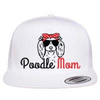 Poodle Mom Vintage Funny Cute Dog Poodle Mama Flat Bill Trucker Hat