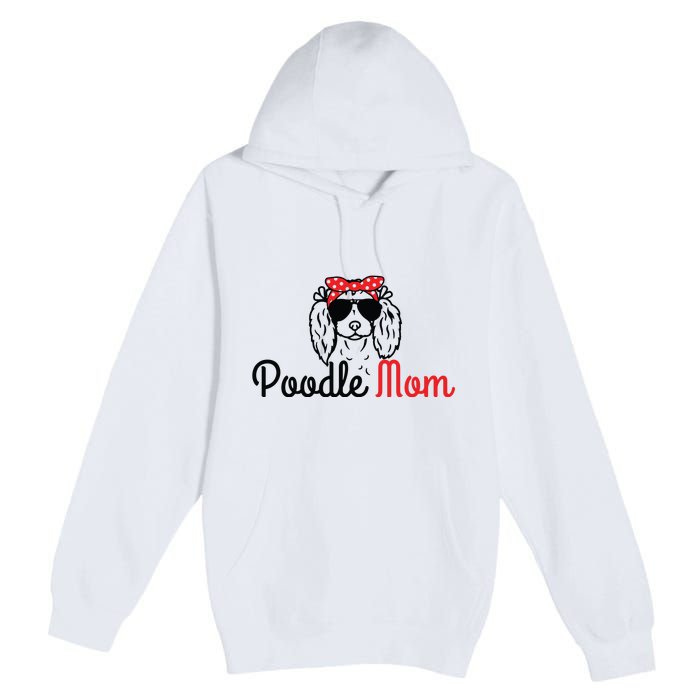 Poodle Mom Vintage Funny Cute Dog Poodle Mama Premium Pullover Hoodie