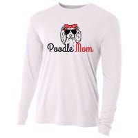 Poodle Mom Vintage Funny Cute Dog Poodle Mama Cooling Performance Long Sleeve Crew