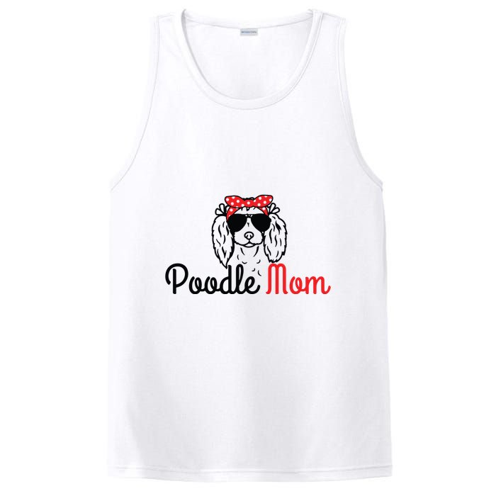 Poodle Mom Vintage Funny Cute Dog Poodle Mama PosiCharge Competitor Tank