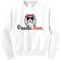 Poodle Mom Vintage Funny Cute Dog Poodle Mama Kids Sweatshirt