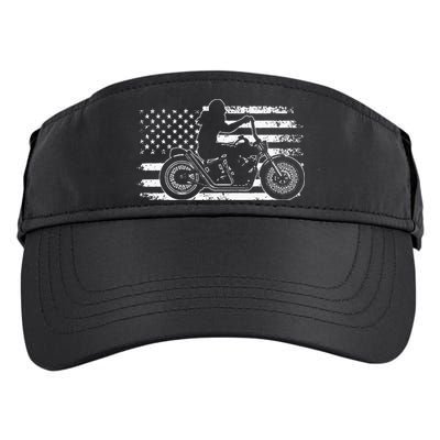 Patriotic Motorcycle Vintage American US Flag Funny Biker Adult Drive Performance Visor