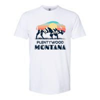 Plentywood Montana Vintage Hiking Bison Nature Softstyle CVC T-Shirt