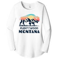 Plentywood Montana Vintage Hiking Bison Nature Women's Perfect Tri Tunic Long Sleeve Shirt