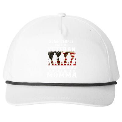 Proud Momma Veteran American Flag Gifts VeteranS Day Snapback Five-Panel Rope Hat