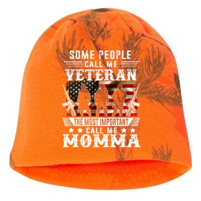 Proud Momma Veteran American Flag Gifts VeteranS Day Kati - Camo Knit Beanie