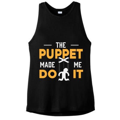 Puppet Master Ventriloquist Puppeteer Puppetry Gift Ladies PosiCharge Tri-Blend Wicking Tank