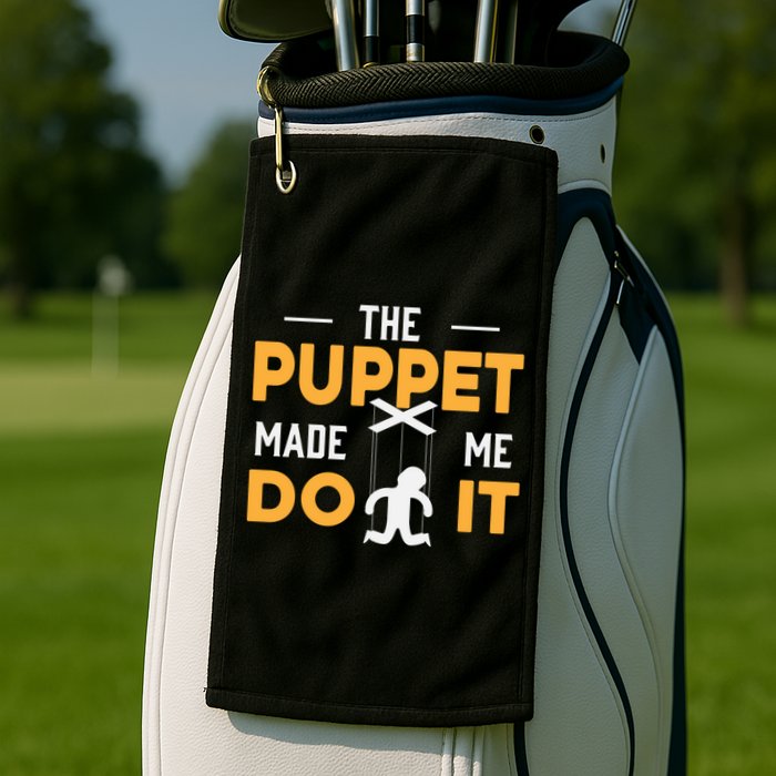 Puppet Master Ventriloquist Puppeteer Puppetry Gift Golf Towel