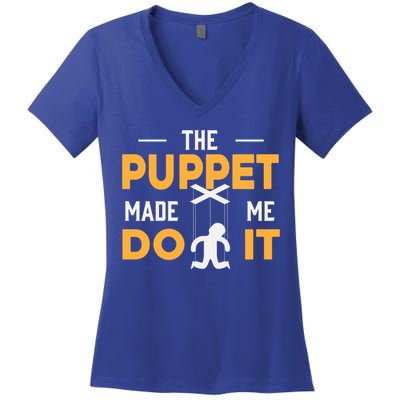Puppet Master Ventriloquist Puppeteer Puppetry Gift Women's V-Neck T-Shirt