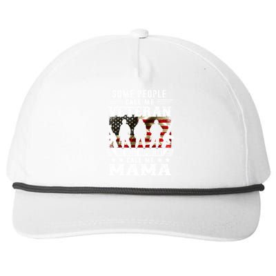 Proud Mama Veteran American Flag Gifts VeteranS Day Mothers Snapback Five-Panel Rope Hat