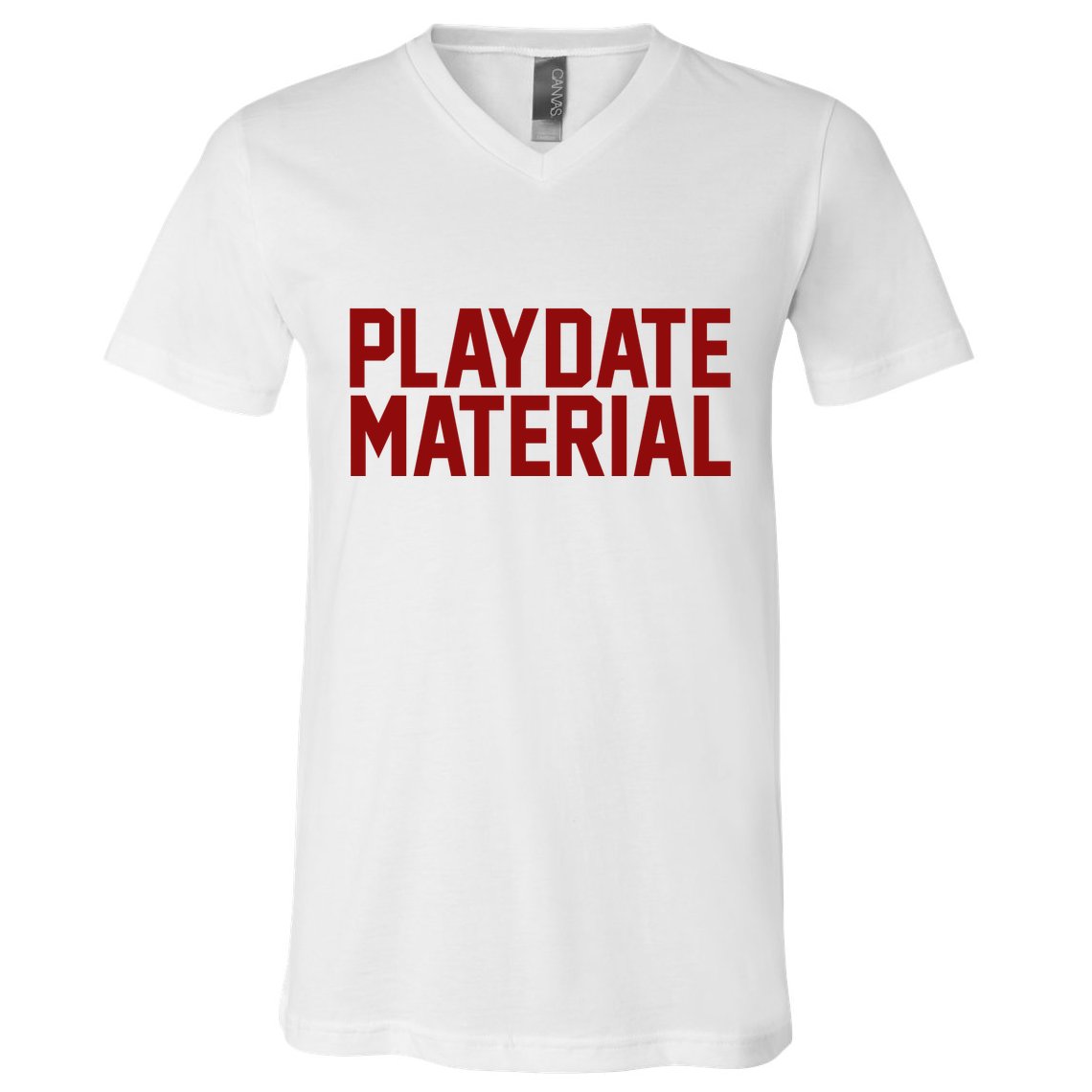 Playdate Material Valentine V-Neck T-Shirt