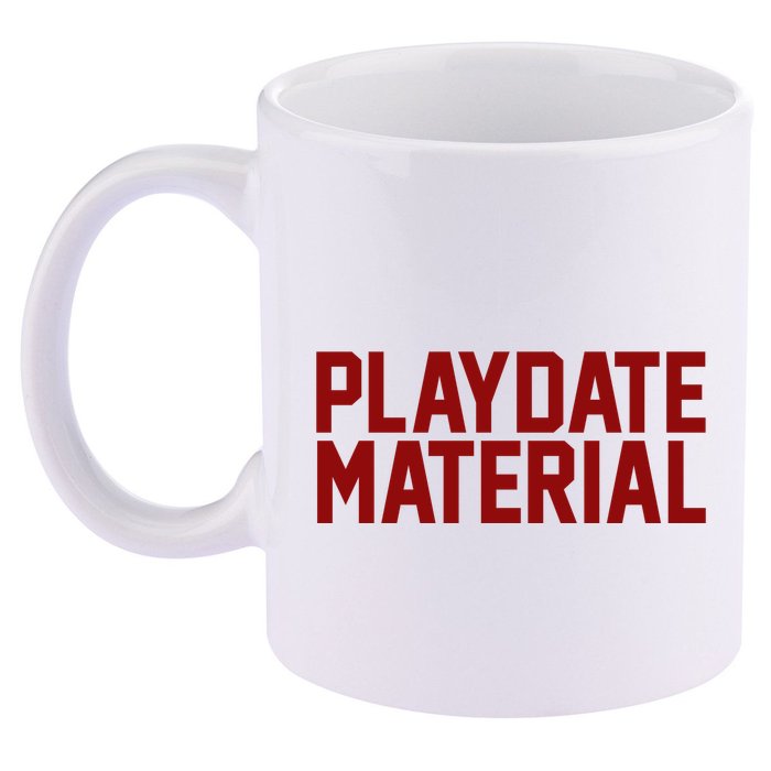 Playdate Material Valentine 11oz C Handle Ceramic Mug