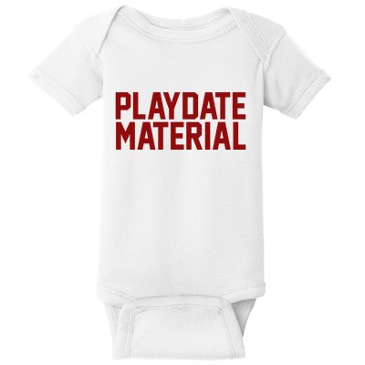 Playdate Material Valentine Baby Bodysuit