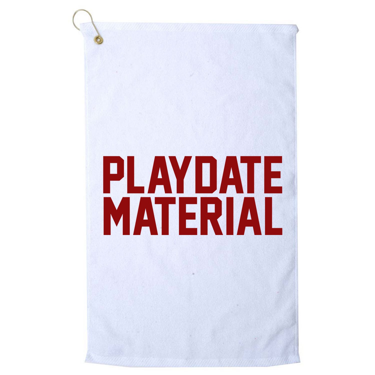 Playdate Material Valentine Golf Towel