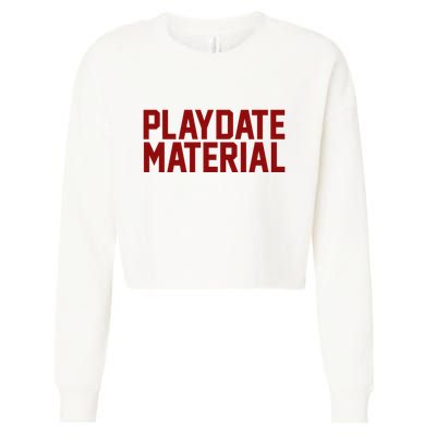 Playdate Material Valentine Cropped Pullover Crew