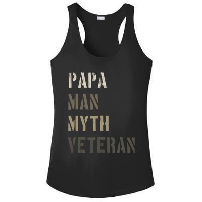 Papa Myth Veteran Cool Gift Gift For Retired Military Ladies PosiCharge Competitor Racerback Tank