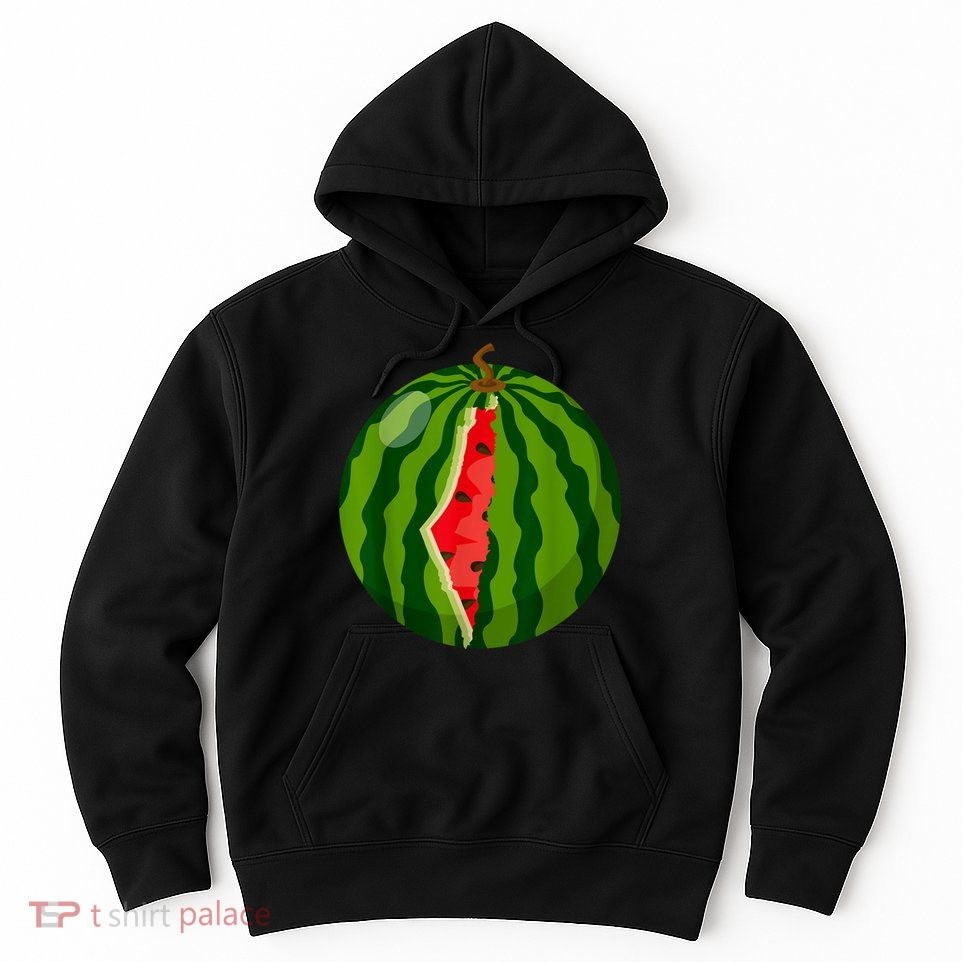 Palestine Map Watermelon Arabic Calligraphy Hoodie