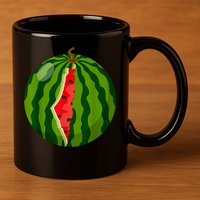 Palestine Map Watermelon Arabic Calligraphy 11oz C Handle Ceramic Mug