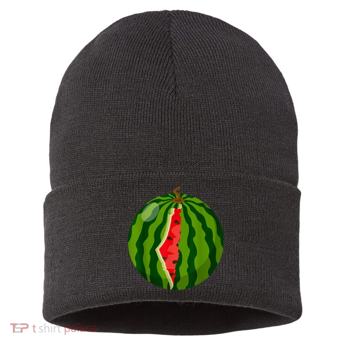 Palestine Map Watermelon Arabic Calligraphy Sustainable Knit Beanie