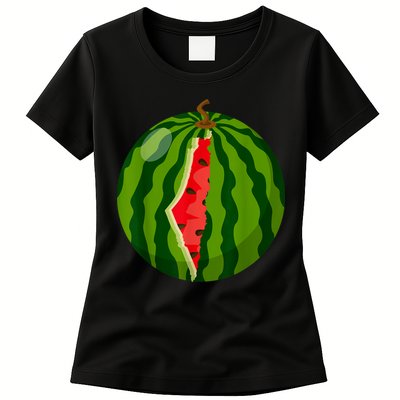 Palestine Map Watermelon Arabic Calligraphy Womens T-Shirt