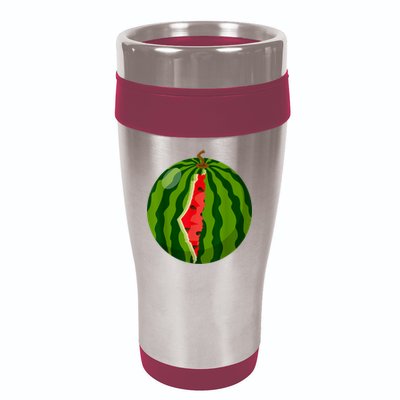 Palestine Map Watermelon Arabic Calligraphy 16oz Travel Tumbler