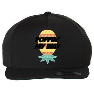 Poppin' My Way Gift Upside Down Pineapple Gift Swingers Gift Wool Snapback Cap