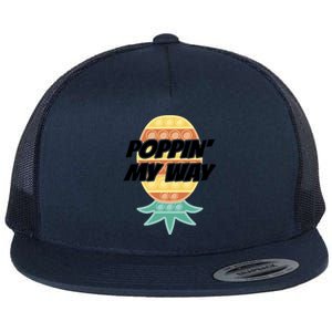 Poppin' My Way Gift Upside Down Pineapple Gift Swingers Gift Flat Bill Trucker Hat