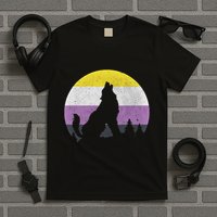 Pride Month Wolf Non Binary Equality Wolf T-Shirt