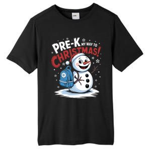 Prek My Way To Christmas Cute Snow Preschool Snowflake Great Gift Tall Fusion ChromaSoft Performance T-Shirt