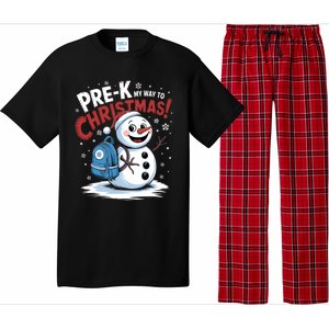 Prek My Way To Christmas Cute Snow Preschool Snowflake Great Gift Pajama Set