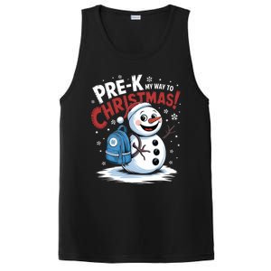 Prek My Way To Christmas Cute Snow Preschool Snowflake Great Gift PosiCharge Competitor Tank