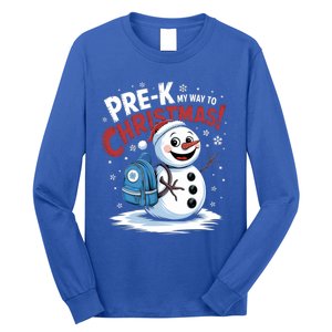 Prek My Way To Christmas Cute Snow Preschool Snowflake Great Gift Long Sleeve Shirt