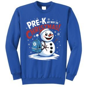 Prek My Way To Christmas Cute Snow Preschool Snowflake Great Gift Sweatshirt