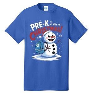 Prek My Way To Christmas Cute Snow Preschool Snowflake Great Gift Tall T-Shirt