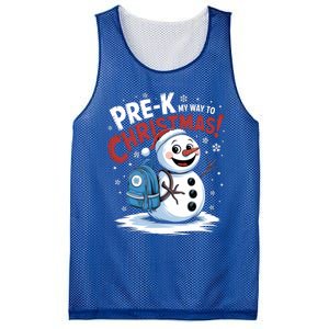 Prek My Way To Christmas Cute Snow Preschool Snowflake Great Gift Mesh Reversible Basketball Jersey Tank