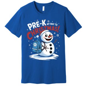 Prek My Way To Christmas Cute Snow Preschool Snowflake Great Gift Premium T-Shirt