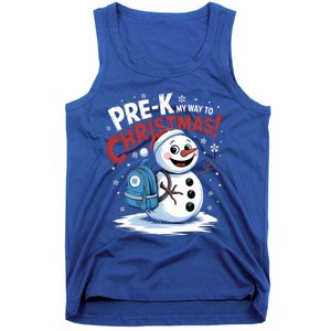 Prek My Way To Christmas Cute Snow Preschool Snowflake Great Gift Tank Top