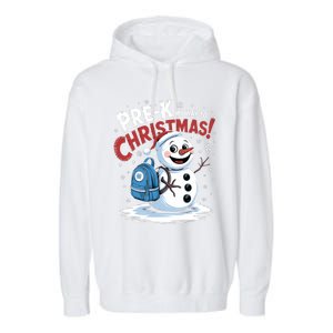 Prek My Way To Christmas Cute Snow Preschool Snowflake Great Gift Garment-Dyed Fleece Hoodie