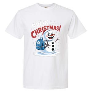 Prek My Way To Christmas Cute Snow Preschool Snowflake Great Gift Garment-Dyed Heavyweight T-Shirt