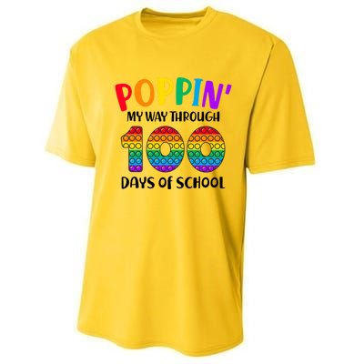 Poppin My Way Through 100 Days Of School Kids 100th Day Pop Performance Sprint T-Shirt