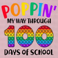 Poppin My Way Through 100 Days Of School Kids 100th Day Pop 25L Jumbo Tote