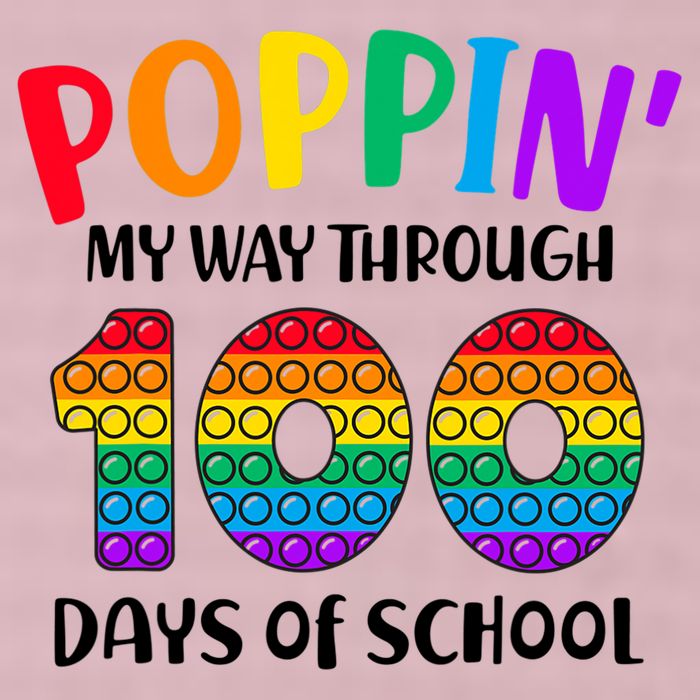 Poppin My Way Through 100 Days Of School Kids 100th Day Pop 25L Jumbo Tote