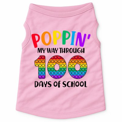 Poppin My Way Through 100 Days Of School Kids 100th Day Pop Doggie Tank